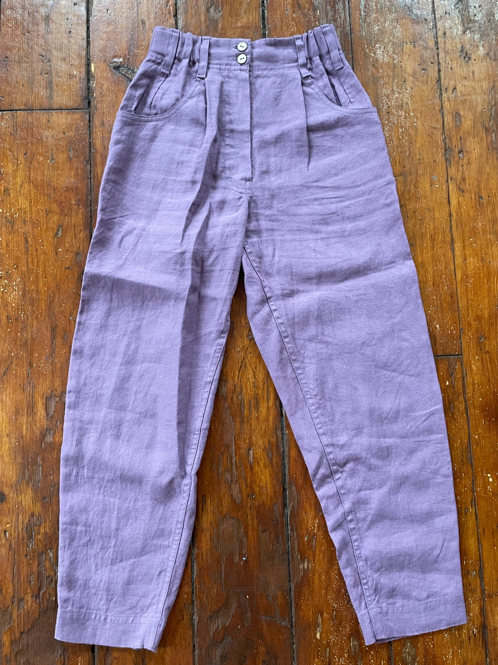 Notperfectlinen Dusty Lavender Purple Linen Trousers